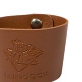 Maxbell 4 Pieces PU Leather Lightweight Heat Resistant Camping Accessory Cups Sleeve Diameter 4.45cm