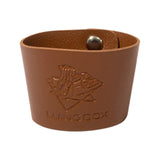 Maxbell 4 Pieces PU Leather Lightweight Heat Resistant Camping Accessory Cups Sleeve Diameter 4.45cm