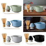Maxbell 4Pcs Traditional Matcha Set for Family Japanese Matcha Preparation Best Gift Green