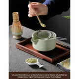 Maxbell 4Pcs Traditional Matcha Set for Family Japanese Matcha Preparation Best Gift Green