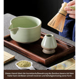 Maxbell 4Pcs Traditional Matcha Set for Family Japanese Matcha Preparation Best Gift Green