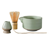 Maxbell 4Pcs Traditional Matcha Set for Family Japanese Matcha Preparation Best Gift Green