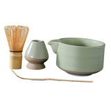 Maxbell 4Pcs Traditional Matcha Set for Family Japanese Matcha Preparation Best Gift Green