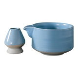 Maxbell 4Pcs Traditional Matcha Set for Family Japanese Matcha Preparation Best Gift Blue