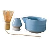 Maxbell 4Pcs Traditional Matcha Set for Family Japanese Matcha Preparation Best Gift Blue