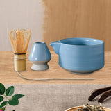 Maxbell 4Pcs Traditional Matcha Set for Family Japanese Matcha Preparation Best Gift Blue