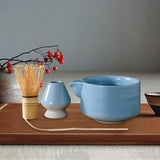 Maxbell 4Pcs Traditional Matcha Set for Family Japanese Matcha Preparation Best Gift Blue