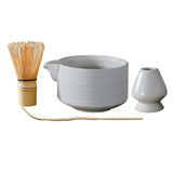 Maxbell 4Pcs Traditional Matcha Set for Family Japanese Matcha Preparation Best Gift White