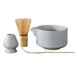 Maxbell 4Pcs Traditional Matcha Set for Family Japanese Matcha Preparation Best Gift White