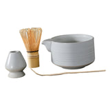 Maxbell 4Pcs Traditional Matcha Set for Family Japanese Matcha Preparation Best Gift White