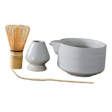 Maxbell 4Pcs Traditional Matcha Set for Family Japanese Matcha Preparation Best Gift White