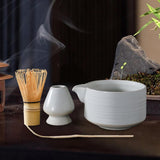 Maxbell 4Pcs Traditional Matcha Set for Family Japanese Matcha Preparation Best Gift White