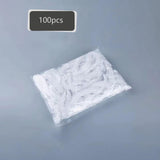 Maxbell 100x Disposable Shower Caps Solid Hair Caps for Home Hair Salon Conditioning