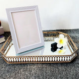 Maxbell Mirror Serving Tray Serving Plate Metal Serving Tray for Candy Coffee Makeup