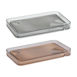 Maxbell Serving Tray Dish Drain Tray Luxury Style Tea Trays for Office Party Bedroom Gray