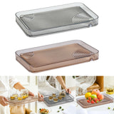 Maxbell Serving Tray Dish Drain Tray Luxury Style Tea Trays for Office Party Bedroom Gray