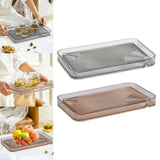 Maxbell Serving Tray Dish Drain Tray Luxury Style Tea Trays for Office Party Bedroom Gray