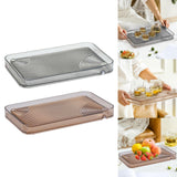 Maxbell Serving Tray Dish Drain Tray Luxury Style Tea Trays for Office Party Bedroom Gray