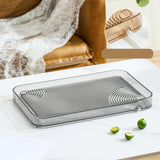 Maxbell Serving Tray Dish Drain Tray Luxury Style Tea Trays for Office Party Bedroom Gray