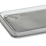 Maxbell Serving Tray Dish Drain Tray Luxury Style Tea Trays for Office Party Bedroom Gray