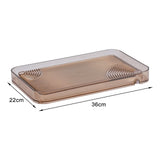 Maxbell Serving Tray Dish Drain Tray Luxury Style Tea Trays for Office Party Bedroom Brown