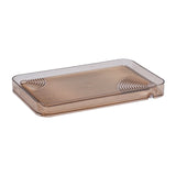 Maxbell Serving Tray Dish Drain Tray Luxury Style Tea Trays for Office Party Bedroom Brown