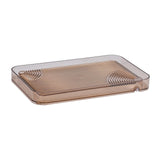Maxbell Serving Tray Dish Drain Tray Luxury Style Tea Trays for Office Party Bedroom Brown