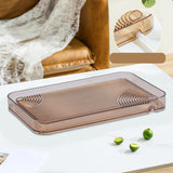 Maxbell Serving Tray Dish Drain Tray Luxury Style Tea Trays for Office Party Bedroom Brown