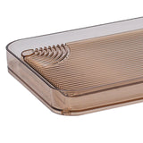 Maxbell Serving Tray Dish Drain Tray Luxury Style Tea Trays for Office Party Bedroom Brown