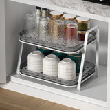 Maxbell Organization Storage Bin Large Coffee Mug Holder for Tea Bar Kitchen Counter L Grey