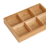 Maxbell Wooden Divided Serving Tray Divided Serving Platter for Home Dessert Banquet 6 Grids