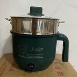 Maxbell Electric Cooking Pot Nonstick Electric Skillet for Pasta  with steamer Green
