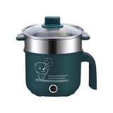 Maxbell Electric Cooking Pot Nonstick Electric Skillet for Pasta  with steamer Green