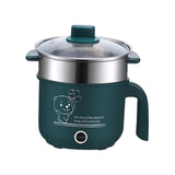 Maxbell Electric Cooking Pot Nonstick Electric Skillet for Pasta  with steamer Green