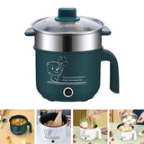 Maxbell Electric Cooking Pot Nonstick Electric Skillet for Pasta  with steamer Green