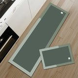 Maxbell 2x Kitchen Mats and Rugs Super Absorbent Standing Mat for Kitchen Sink Doors Green