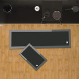 Maxbell 2x Kitchen Mats and Rugs Super Absorbent Standing Mat for Kitchen Sink Doors Dark Gray