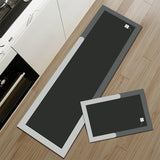 Maxbell 2x Kitchen Mats and Rugs Super Absorbent Standing Mat for Kitchen Sink Doors Black