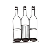 Maxbell Wine Glass Holder Countertop Bottle Display Rack for Countertop Kitchen Home 3 grids