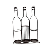 Maxbell Wine Glass Holder Countertop Bottle Display Rack for Countertop Kitchen Home 3 grids