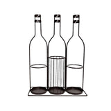 Maxbell Wine Glass Holder Countertop Bottle Display Rack for Countertop Kitchen Home 3 grids