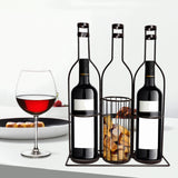 Maxbell Wine Glass Holder Countertop Bottle Display Rack for Countertop Kitchen Home 3 grids