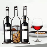 Maxbell Wine Glass Holder Countertop Bottle Display Rack for Countertop Kitchen Home 3 grids