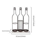 Maxbell Wine Glass Holder Countertop Bottle Display Rack for Countertop Kitchen Home 3 grids