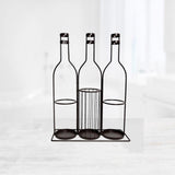 Maxbell Wine Glass Holder Countertop Bottle Display Rack for Countertop Kitchen Home 3 grids