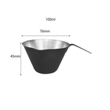 Maxbell Espresso Measuring Cup 100ml Capacity Mini Measuring Cup for Bar Bakery Black