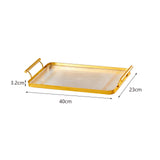 Maxbell coffee servings Tray Perfume Candle Tray Keys for Countertop Bedroom Entrance Aureate large