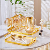 Maxbell coffee servings Tray Perfume Candle Tray Keys for Countertop Bedroom Entrance Aureate large