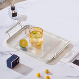 Maxbell coffee servings Tray Perfume Candle Tray Keys for Countertop Bedroom Entrance Argent small