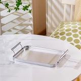 Maxbell coffee servings Tray Perfume Candle Tray Keys for Countertop Bedroom Entrance Argent small